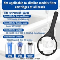ATAUOIKU Filter Housing Wrench for 10×2.5 & 20×2.5 1 Pack, Black, Silver