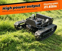 Remote Control Lawn Mower Robotic Crawler Mower Adjustable Track Outdoor