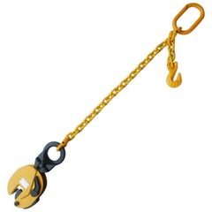 Plate Locking Lifting Clamps 2200 LBS With 1/4″ x 6′ Grade 80 Chain Sling
