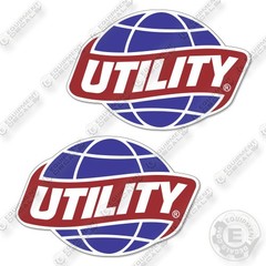 Utility Logo 7 Inch Decal Kit Semi Trailer- Aftermarket Kit