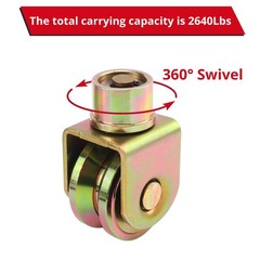 Biugaaufai 4 Pack 2.5 Inch Sliding Gate Wheels with inches, golden