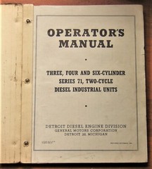 Detroit Diesel Engine 1951 Operators Manual 3 4 6-Cylinder Series 71 Two-Cycle