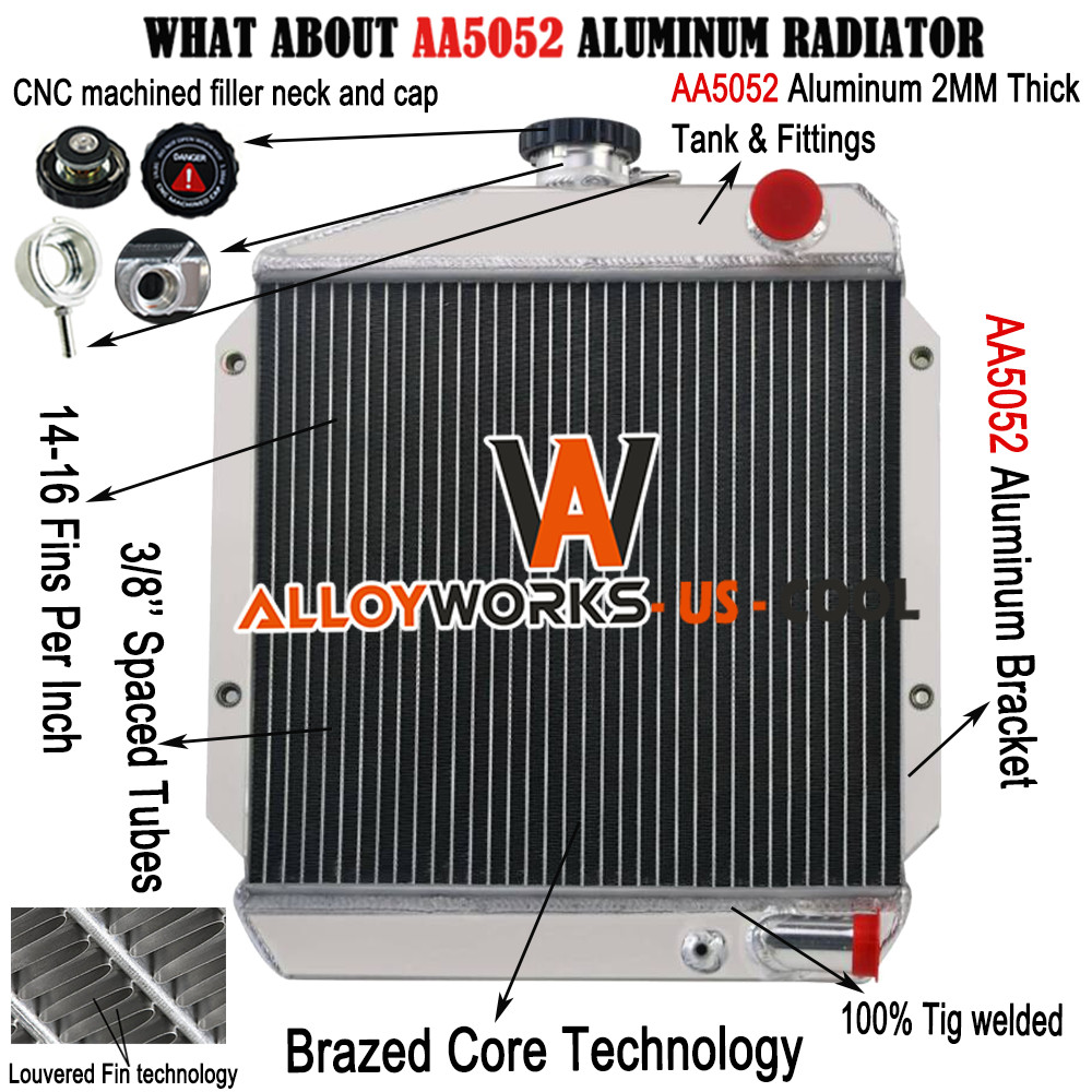 3 Row Tractor Radiator For Yanmar Diesel 3TNE74 119621-44500 3CYL Diesel Engine.
