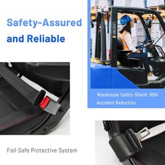 Universal Forklift Seat Tractor Seat Adjustable Sliding Base, Armrest & Seat Bel