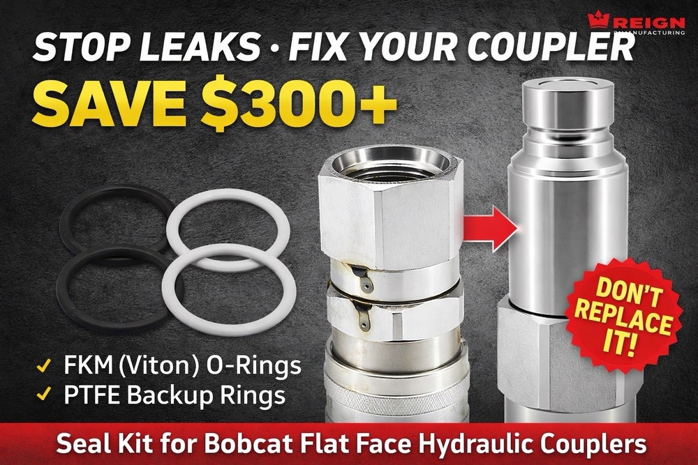 Bobcat Flat Face Hydraulic Coupler Seal Kit | Fix Leaks | Skid Steer Repair