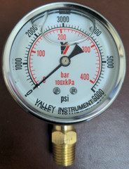 Valley Industries 2140GXB6000 40 Series Industrial Gauge 0-6000 PSI