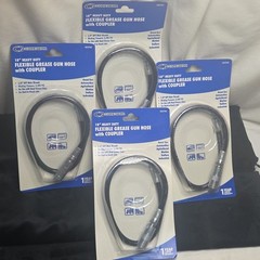 4 Pack Core Gear 18 Inch Heavy Duty Flexible Grease Gun Hose Coupler CG376C New