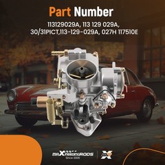 30/31 PICT-3 Carb Carburetor for VW Beetle Karmann Ghia 1971-1974 113129029A