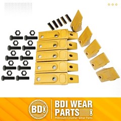 7 Bucket Teeth Assembly 6737322Y Bobcat Style Bolt on Flush Mount Pin Skid Steer