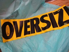 New Oversize Load Banner 12×72″ / CV-104, Yellow & Black