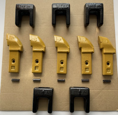NEW LOT OF (5) PCS. OF KENNAMETAL CJ-2 CARBIDE DRILLING TEETH WITH (5) POCKETS