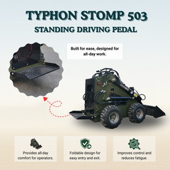 New TYPHON STOMP 503 Skid Steer Loader 375kg Lift 22.1HP Honda GX690 USA Engine
