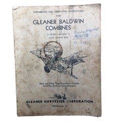 Gleaner Baldwin Model S 6-Foot Combine Assembly & Operating Manual