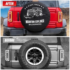 32 Inches Spare Tire Covers for Ford Bronco Base, Big Bend, Black Diamond, Ou…