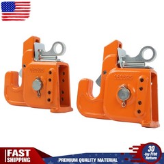 Orange Easy Change Quick Hitch w/Stabilizer Bar for Category 2 Tractor/Implement