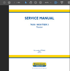NEW HOLLAND 7630 TRACTOR MANUAL SERVICE SHOP REPAIR PDF USB