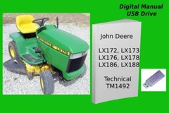 John Deere LX172 LX173 LX176 LX178 LX186 LX188 Lawn Tractor Manual See Desc.