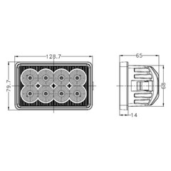 LED Work Lights For New Holland Skid Steer L185 L190 L250 L255 L465 L565 L865