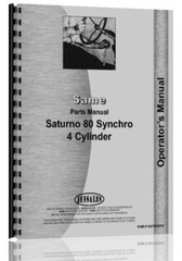 Same Saturno 80 Tractor Parts Manual Catalog Synchro 4 Cyl