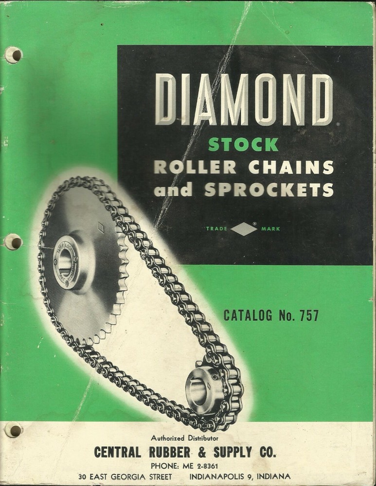 CENTRAL RUBBER & SUPPLY CO. DIAMOND ROLLER CHAINS AND SPROCKETS Catalog No. 757