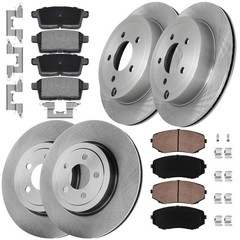 Brake Pads Rotors Kit 12.6″ 11.89″ for 07-10 Lincoln MKX Ford Edge 54154 54156
