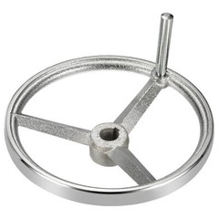 Rotary Handwheel 200mm 8″ Diameter Cast Iron Chrome Plated with Handle