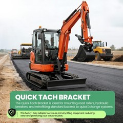 For Kubota Quick Attach Bucket Ears Attachment KX040 KX71 KX91 KX121 KX033 U35