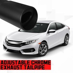 2.5″-3.3″ Exhaust Tips Muffler Tips, Adjustable Straight Pipe Exha Size: Black