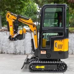 MMS 1.2Ton Enclosed Cab Mini Excavator 13.5HP Gas EPA Engine With 6 Attachments