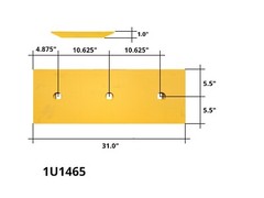 Heat Treated Cutting Edge Set, fits some CAT 920 – 950 Wheel Loader GP Buckets