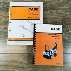 Case 360 Trencher Manual Parts Catalog Operators Owners Set Book Backhoe Attach