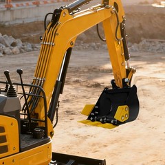1.5 T/3306.93 lbs Mini Excavator Bucket w/Metal Teeth ﻿Excavator Kampf Bucket