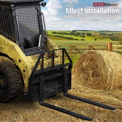 46″ Pallet Fork Frame W/48″ Blades Quick Attach Pallet Fork for Tractors 4000LBS