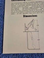 Vintage 1960s? Erickson Husky Skid Steer Loader BROCHURE D100 BACKHOE ATTACHMENT