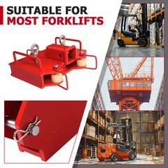 2” Forklift Trailer Hitch Receiver Dual Pallet Forks Towing Adapter Attachment