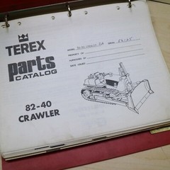 TEREX 82-40 DA Crawler Tractor Spare Parts Manual book catalog bulldozer list