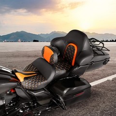 Hammock Seat Cushion Motorcycle Passenger Seat Bracket Pad FLHT 2014-2023