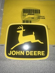 New John Deere Black & Yellow Logo Decal JD5586