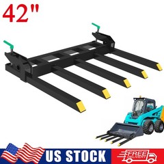 Clamp on Debris Forks 42″ Bucket 2500 LBS Steel Pallet Fork Bucket Attachments
