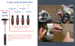 Hydraulic Cylinder Repair Tool Kit for skid steers, loaders, backhoes 17pcs