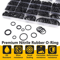 1040 PCS O-Ring Assortment Kit – Durable Nitrile Rubber for Repairs & Plumbing