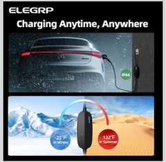 ELEGRP Level 1/2 EV Charger, 16 Amp, Portable J1772 Electric Car Charger, 25FT