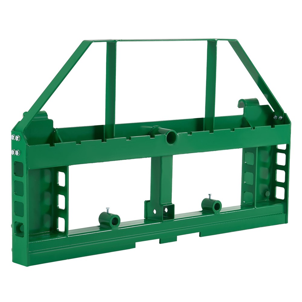 Uimoso Skid Steer Pallet Frame Hitch Receiver & Spear Sleeves for JD Loaders