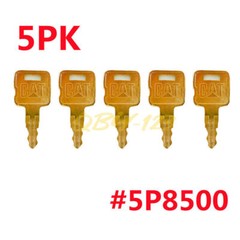 5 For CAT Caterpillar Heavy Equipment Ignition Key 5P8500 New Style Logo