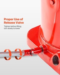Air Hydraulic Bottle Jack, 50 Ton (110231.5 lbs) Capacity, 10.4-16.1 Inch Liftin