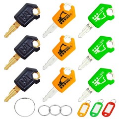 9PCS CAT 5P8500 Keys Caterpillar Heavy Equipment Keys 3Color 5P-8500