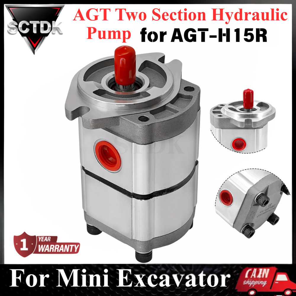 New AGT Two Section Hydraulic Pump for AGT-H15R Mini Excavator PGP51063G3LP