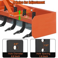 1PCS Box Blade 18” Ripper Shank 3 Hole Box Scraper Shank with 4 Holes Plowing