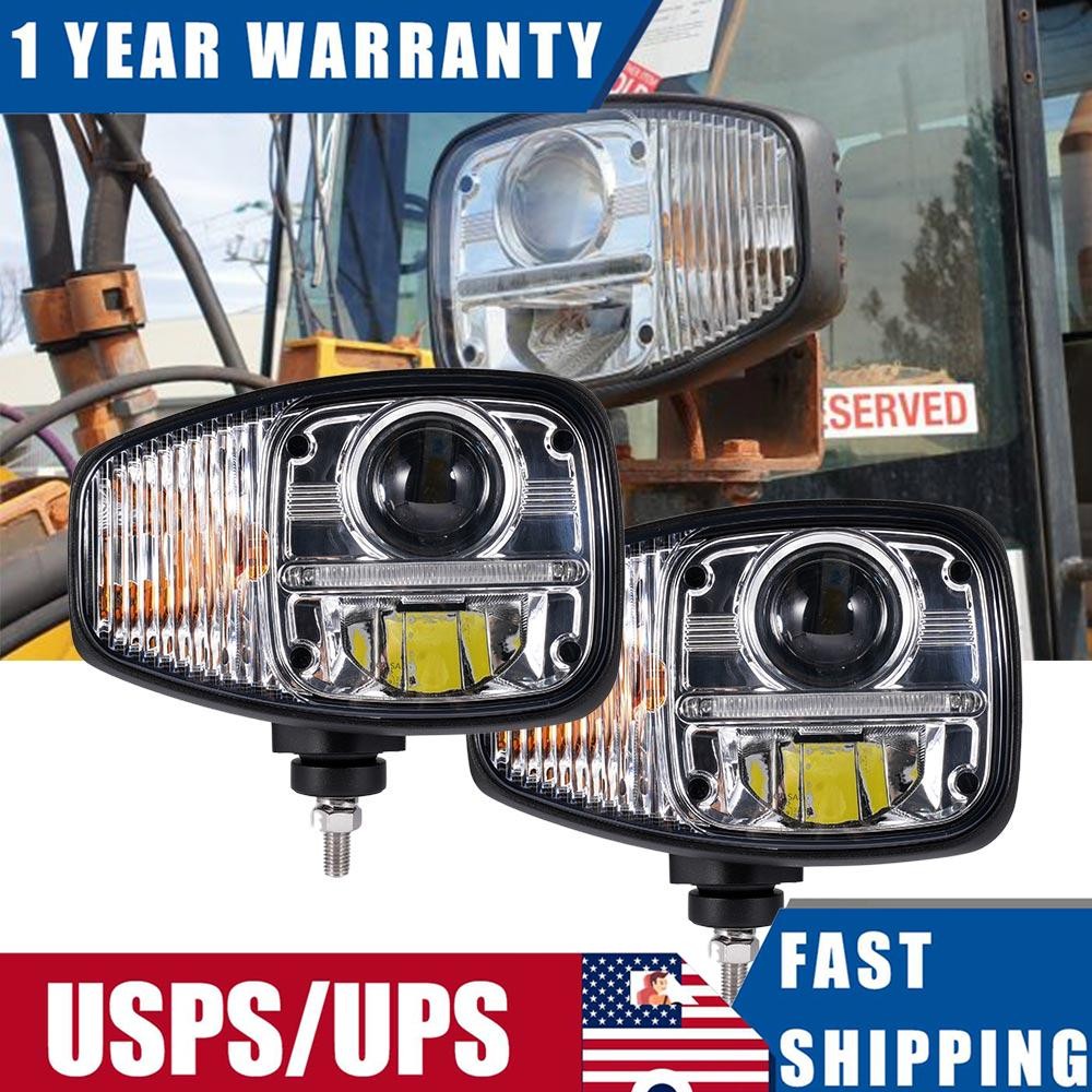 LED Headlight 11170059 11170060 For Volvo L110E L120E L60E L70E L90E JCB Fastrac