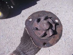 Case VAC tractor engine motor main water pump drive bracket fan mount